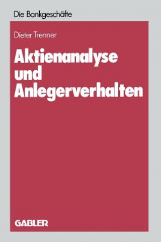 Kniha Aktienanalyse und Anlegerverhalten Dieter Trenner