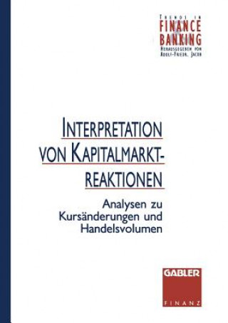 Książka Interpretation Von Kapitalmarktreaktionen Stefan Schmale