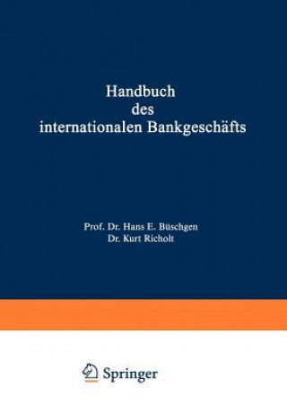 Carte Handbuch des Internationalen Bankgeschafts Hans E. Büschgen