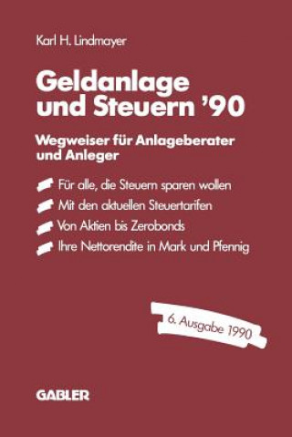 Libro Geldanlage und Steuern ?90 Lindmayer Karl H.