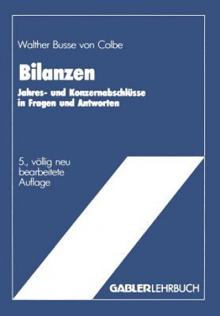 Könyv Bilanzen Walther Busse von Colbe