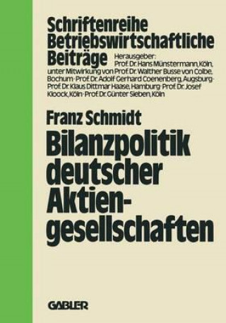 Carte Bilanzpolitik Deutscher Aktiengesellschaften Franz Schmidt