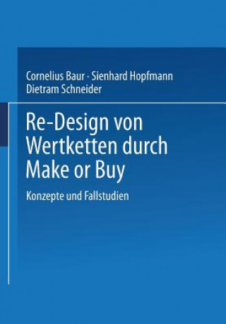 Könyv Re-Design Von Wertkette Durch Make or Buy Dietram Schneider