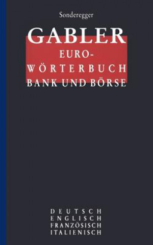 Book Gabler Euro-Worterbuch Bank und Borse Rolf P. Sonderegger