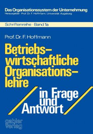Kniha Betriebswirtschaftliche Organisationslehre in Frage und Antwort Friedrich Hoffmann