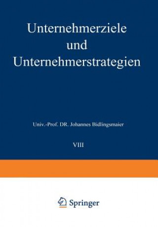 Buch Unternehmerziele Und Unternehmerstrategien Johannes Bidlingmaier