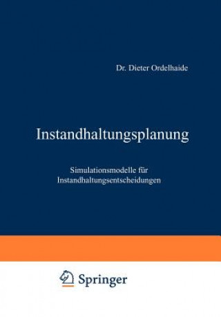 Kniha Instandhaltungsplanung Dieter Ordelheide