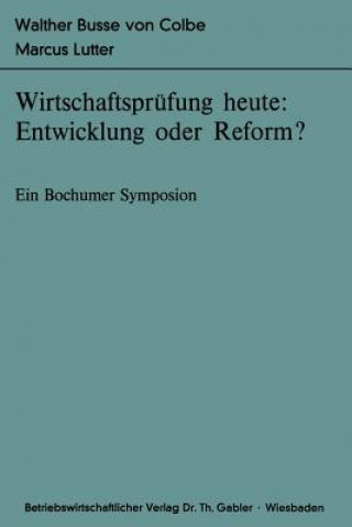 Książka Wirtschaftsprufung Heute: Entwicklung Oder Reform? Walther Busse Von Colbe