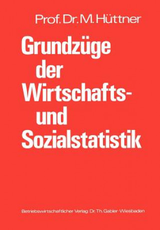 Kniha Grundzuge der Wirtschafts- und Sozialstatistik Manfred Hüttner