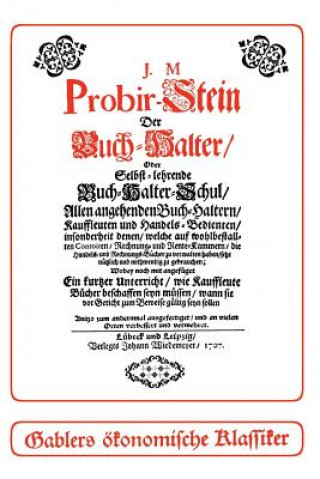 Kniha Probir-Stein Der Buch-Halter Paul Jacob Marperger