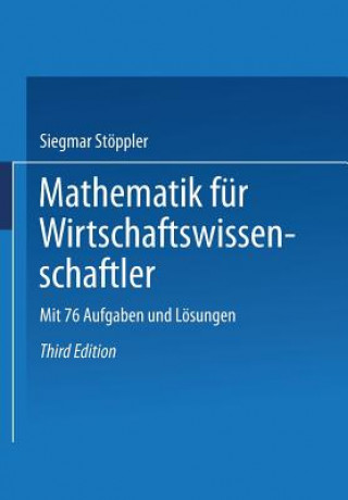 Book Mathematik Fur Wirtschaftswissenschaftler Siegmar Stöppler