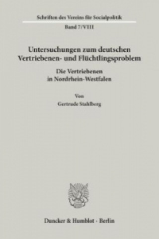 Kniha Untersuchungen zum deutschen Vertriebenen- und Flüchtlingsproblem. Bernhard Pfister