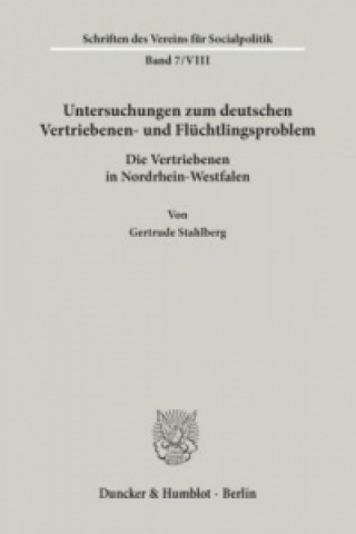 Книга Untersuchungen zum deutschen Vertriebenen- und Flüchtlingsproblem. Bernhard Pfister