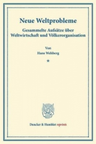 Kniha Neue Weltprobleme. Hans Wehberg