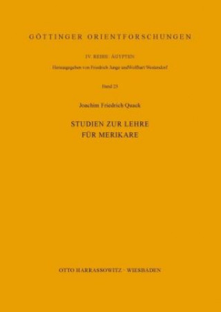 Βιβλίο Studien zur Lehre für Merikare Joachim F Quack