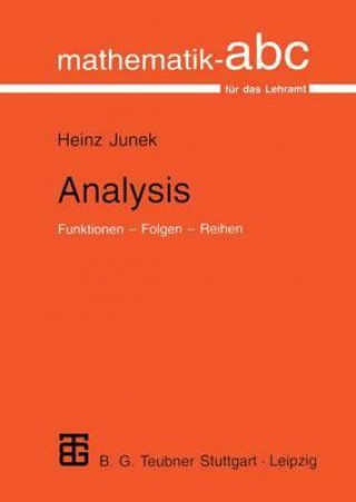 Kniha Analysis Heinz Junek
