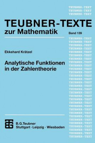 Kniha Analytische Funktionen in der Zahlentheorie Ekkehard Krätzel