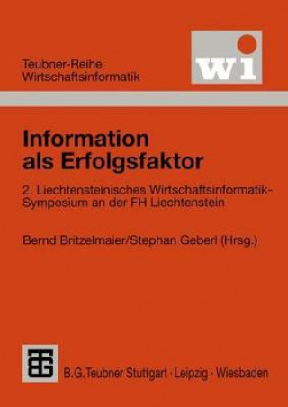 Kniha Information als Erfolgsfaktor Bernd Britzelmaier