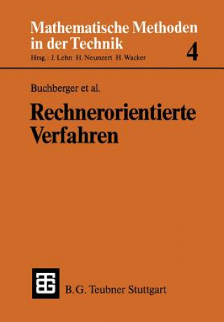 Kniha Rechnerorientierte Verfahren Manfred Feilmeier