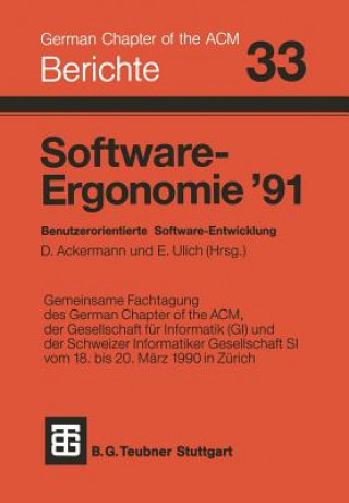 Βιβλίο Software-Ergonomie '91 Ackermann