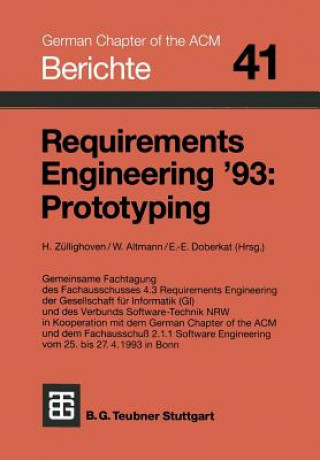 Książka Requirements Engineering '93: Prototyping Altmann