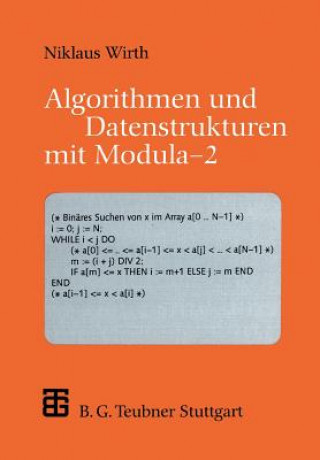 Kniha Algorithmen und Datenstrukturen mit Modula-2 Niklaus Wirth