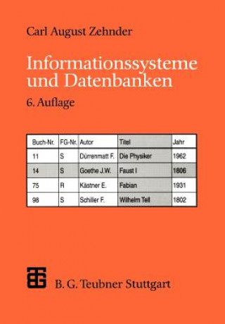 Книга Informationssysteme Und Datenbanken Carl A. Zehnder