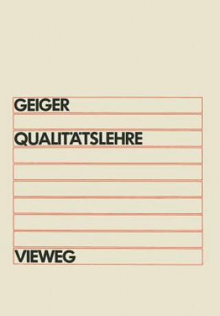 Buch Qualit tslehre Walter Geiger