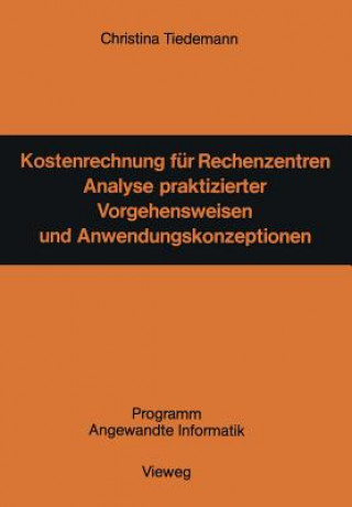 Kniha Kostenrechnung F r Rechenzentren Christina Tiedemann