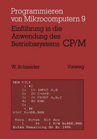 Kniha Einführung in die Anwendung des Betriebssystems CP/M Wolfgang Schneider
