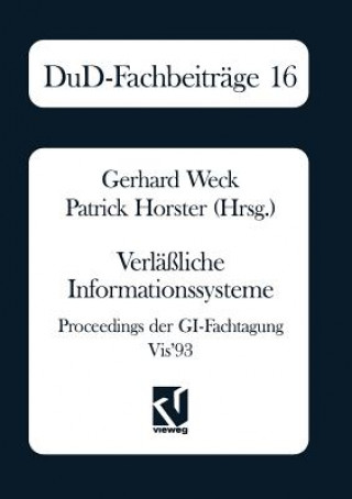 Kniha Verläßliche Informationssysteme Patrick Horster