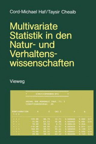 Kniha Multivariate Statistik in den Natur- und Verhaltenswissenschaften Cord-Michael Haf