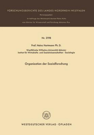 Buch Organisation Der Sozialforschung Heinz Hartmann