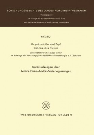 Carte Untersuchungen  ber Bin re Eisen-Nickel-Sinterlegierungen Gerhard Zapf
