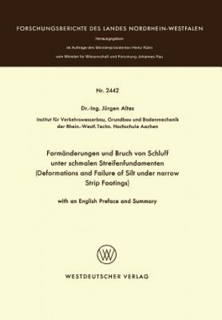 Buch Form nderungen Und Bruch Von Schluff Unter Schmalen Streifenfundamenten Jürgen Altes