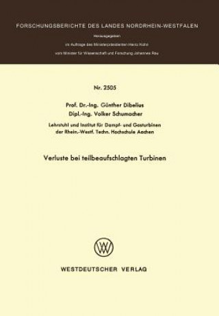 Libro Verluste Bei Teilbeaufschlagten Turbinen Günther Dibelius