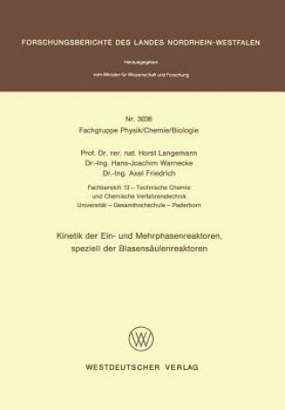 Knjiga Kinetik der Ein- und Mehrphasenreaktoren, Speziell der Blasensaulenreaktoren Horst Langemann