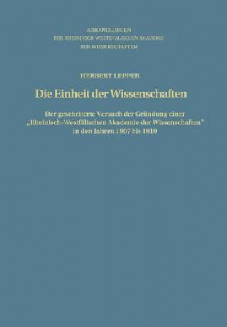 Книга Die Einheit Der Wissenschaften Herbert Lepper