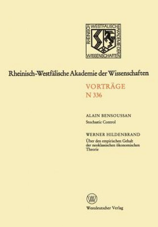 Kniha Rheinisch-Westfalische Akademie Der Wissenschaften Alain Bensoussan