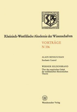 Buch Rheinisch-Westfalische Akademie Der Wissenschaften Alain Bensoussan