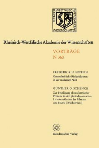 Libro Rheinisch-Westfalische Akademie der Wissenschaften Frederick H. Epstein