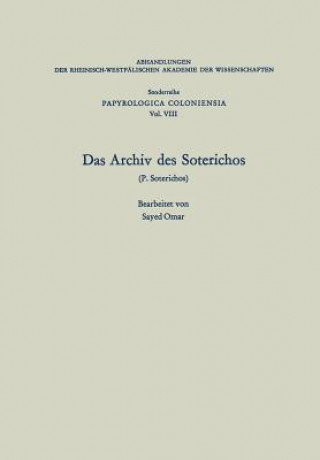 Knjiga Archiv Des Soterichos (P. Soterichos) Sayed Omar