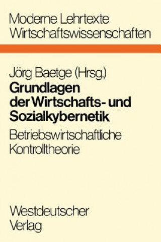 Könyv Grundlagen Der Wirtschafts- Und Sozialkybernetik Jörg Baetge