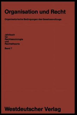 Kniha Organisation Und Recht Erhard Blankenburg
