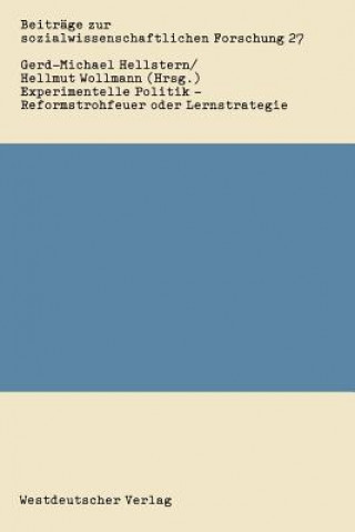 Kniha Experimentelle Politik -- Reformstrohfeuer Oder Lernstrategie Gerd-Michael Hellstern