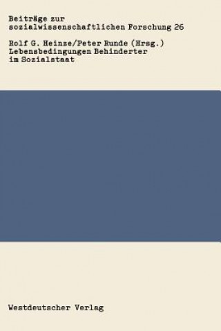 Kniha Lebensbedingungen Behinderter im Sozialstaat Rolf G. Heinze