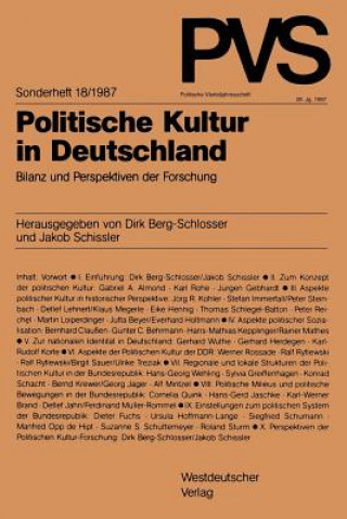 Könyv Politische Kultur in Deutschland Dirk Berg-Schlosser