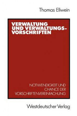 Kniha Verwaltung und Verwaltungsvorschriften Thomas Ellwein