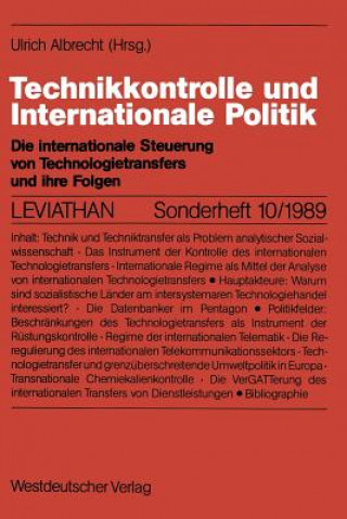 Книга Technikkontrolle Und Internationale Politik Ulrich Albrecht