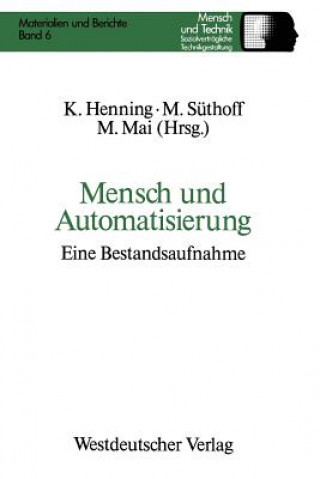 Book Mensch Und Automatisierung Maike Suthoff